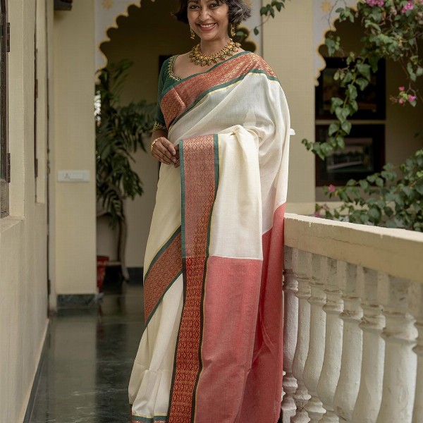 Suta Solid Zari Saree