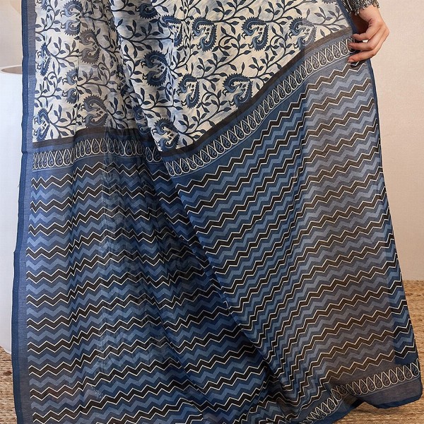 KALINI Ethnic Motifs Ready to Wear Dabu Saree