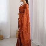 Saree mall Embellished Sequinned Floral Pure Georgette Saree