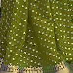 KALINI Polka Dots Woven Design Zari Saree