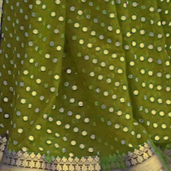 KALINI Polka Dots Woven Design Zari Saree