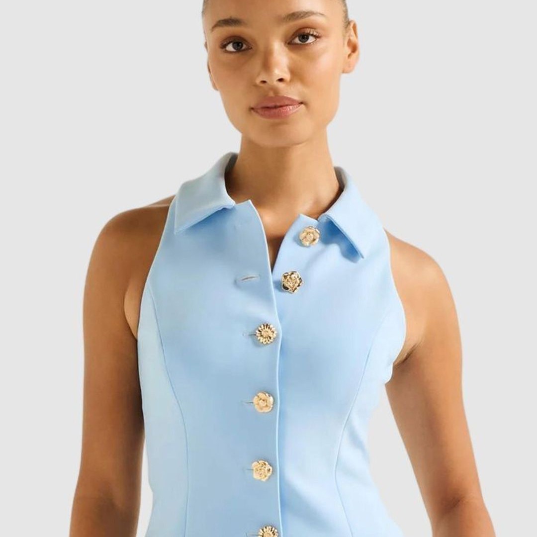 Forever New Women Shirt Collar Fitted Top