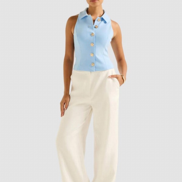 Forever New Women Shirt Collar Fitted Top