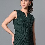 The Roadster Life Co. Women Self Design V-Neck Polyester Top