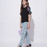 Vero Moda Girls Embellished Embellished Round Neck Top