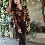 The Roadster Lifestyle Co. Shirt Collar Floral Printed Shirt Style Top