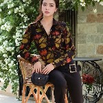 The Roadster Lifestyle Co. Shirt Collar Floral Printed Shirt Style Top