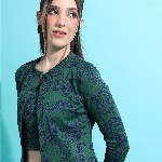 Tokyo Talkies Ethnic Motifs Printed Jacquard Cami Top With Jacket