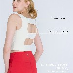 CAVA Ivory Striped Back Crop Tank