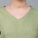 Style Quotient V-Neck Cuffed Sleeve Top