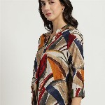 FableStreet Women Red Abstract Printed Top