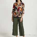 FableStreet Women Red Abstract Printed Top