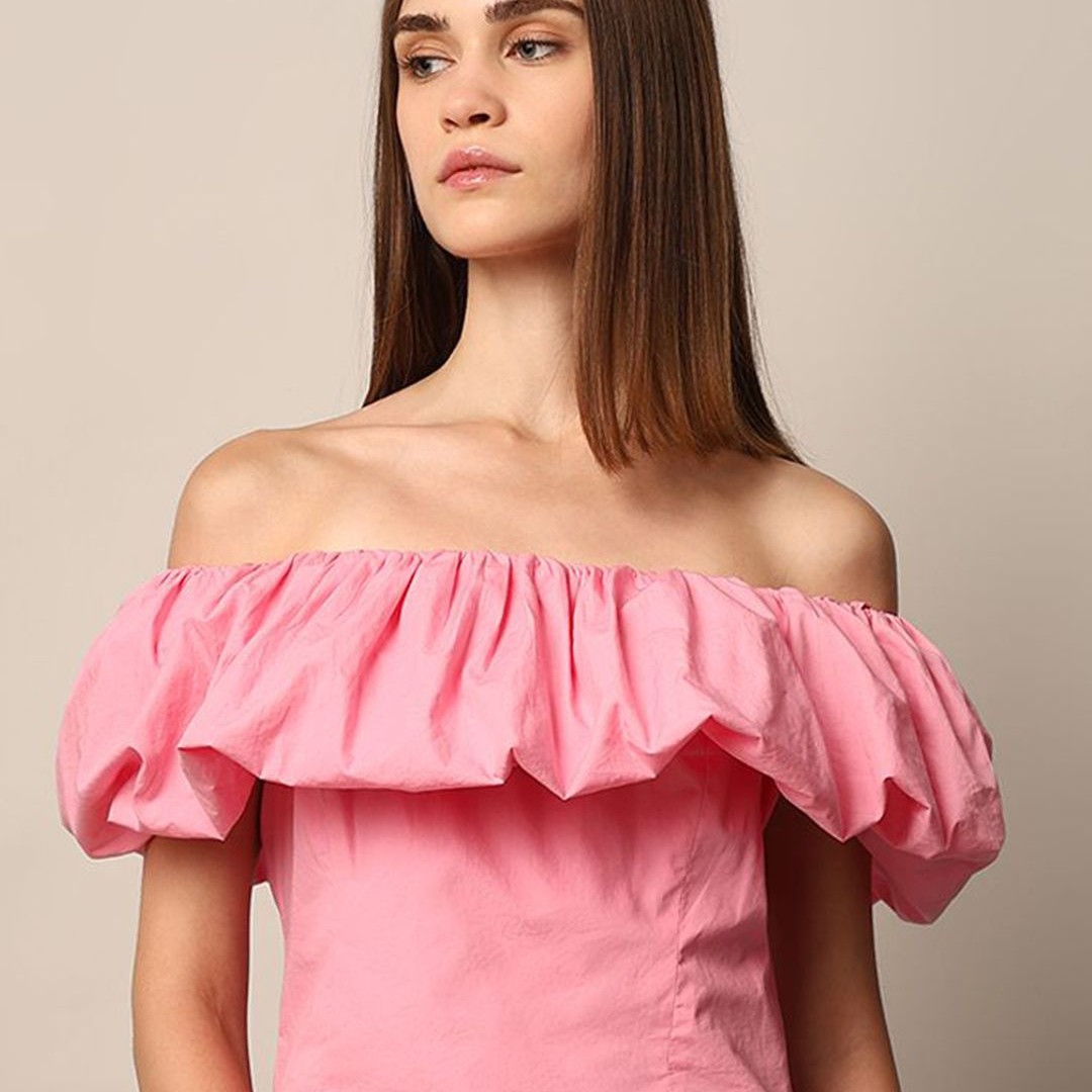 ONLY Women Cotton Off-Shoulder Cotton Top