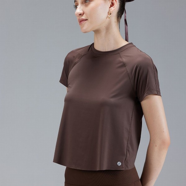 Cava Brown Overlap Tee
