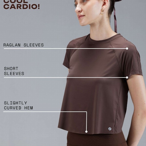 Cava Brown Overlap Tee