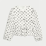 Marks & Spencer Polka Dot Printed Puff Sleeve Top