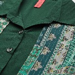 Cottinfab Ethnic Motifs Print Layered Crepe Shirt Style Longline Top