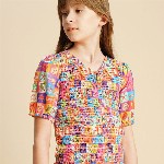 Vero Moda Print Puff Sleeve Top