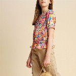 Vero Moda Print Puff Sleeve Top