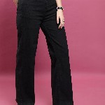 Basics By Tokyo Talkies Women Flared Clean Look Stretchable Jeans