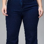 Miss Chase A+ Women Plus Size Bootcut High-Rise Stretchable Jeans