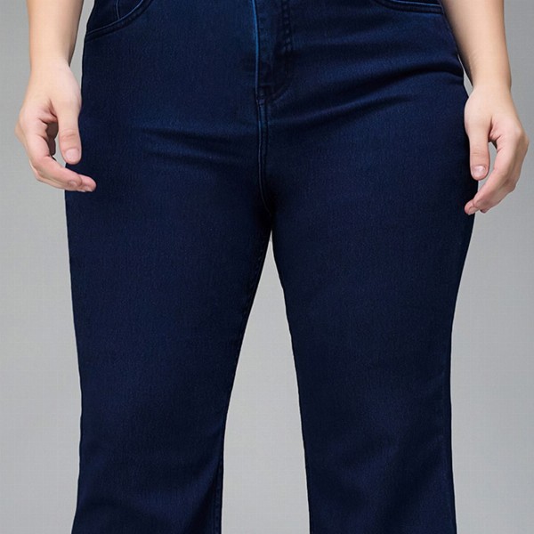 Miss Chase A+ Women Plus Size Bootcut High-Rise Stretchable Jeans
