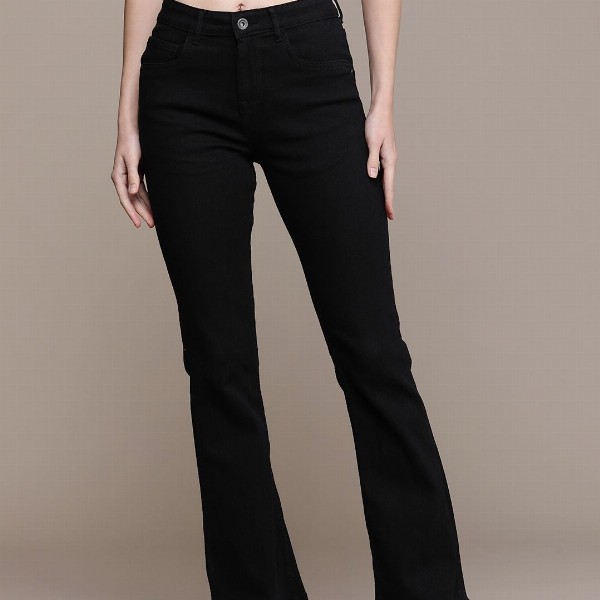 The Roadster Life Co. Women Flared High-Rise Stretchable Jeans