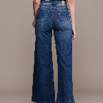 The Roadster Life Co. Women Wide Leg High-Rise Slash Knee Light Fade Stretchable Jeans