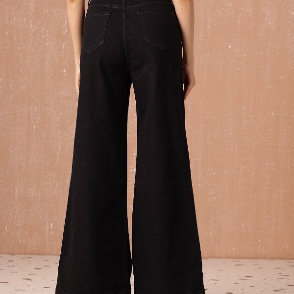all about you Women Wide Leg High-Rise Stretchable Jeans