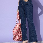 The Roadster Lifestyle Co. Women Navy Blue Bootcut Mid-Rise Stretchable Jeans