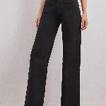 Kotty Women Black Jean Straight Fit High-Rise Stretchable Jeans