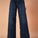 FASHIONFIBRE Women Cotton Comfort Wide Leg High-Rise Light Fade Jeans