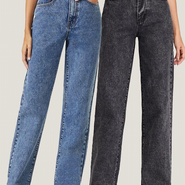 Kotty Women Pack Of 2 Straight Fit High-Rise Stretchable Jeans