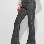 Off Duty India Women Comfort Bootcut High-Rise Clean Look Cotton Jeans