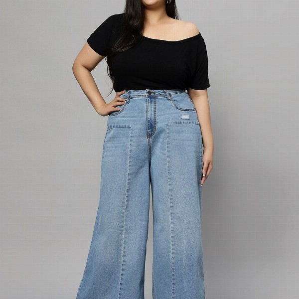 Turning Blue Women Plus Size Extra Wide Jeans