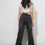 FREAKINS Charcoal Women Black High-Rise Straight Fit Jeans