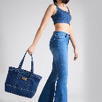 TARAMA Women Flared High Rise Clean Look Light Fade Stretchable Jeans