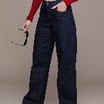 The Roadster Life Co. Women Wide Leg High-Rise Stretchable Jeans