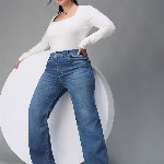 Miss Chase A+ Women Plus Size Wide Leg Light Fade Stretchable Jeans