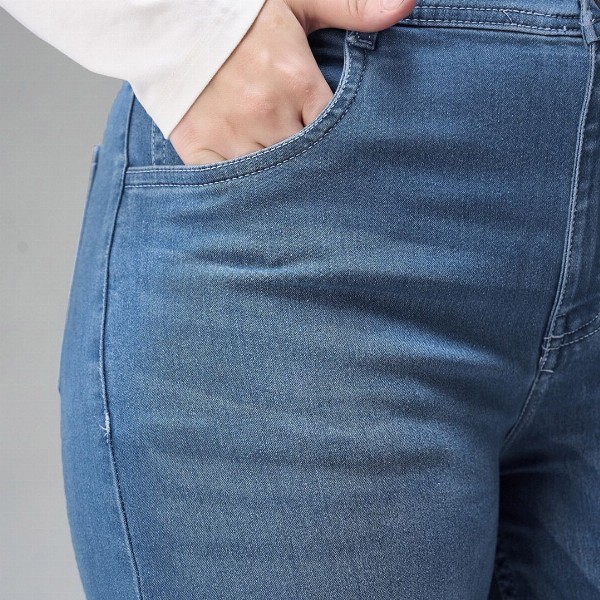 Miss Chase A+ Women Plus Size Wide Leg Light Fade Stretchable Jeans