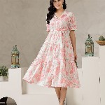 Stylum Floral Print Fit & Flare Midi Dress