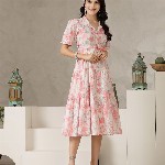 Stylum Floral Print Fit & Flare Midi Dress