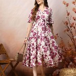 Stylum Floral Print Fit & Flare Maxi Dress