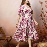 Stylum Floral Print Fit & Flare Maxi Dress