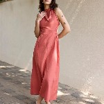Anasi Clothing Women Linen Maxi Dress