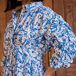 Pink Paprika by SASSAFRAS Floral Print Puff Sleeve Shirt Dress