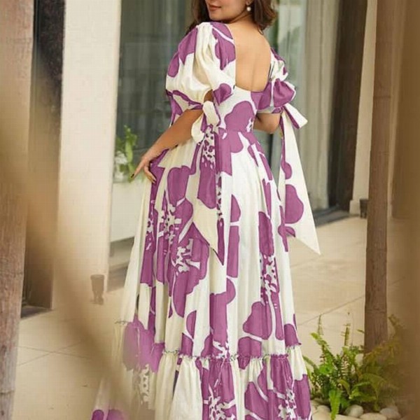 CORSICA Print A-Line Maxi Dress