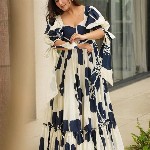 CORSICA Floral Printed Tie-Ups Detail Maxi Dress