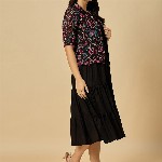 Azira Fit & Flare Midi Dress With Jacket