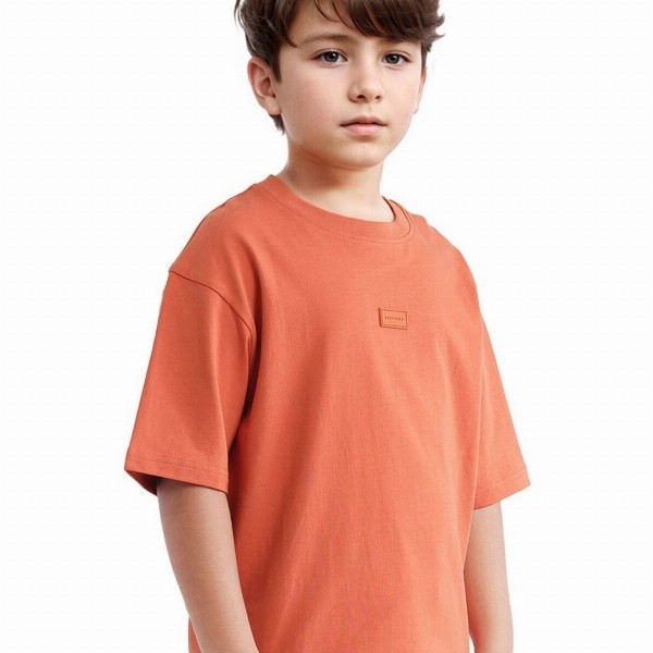 RARE ONES Boys Printed Raw Edge Boxy T-shirt